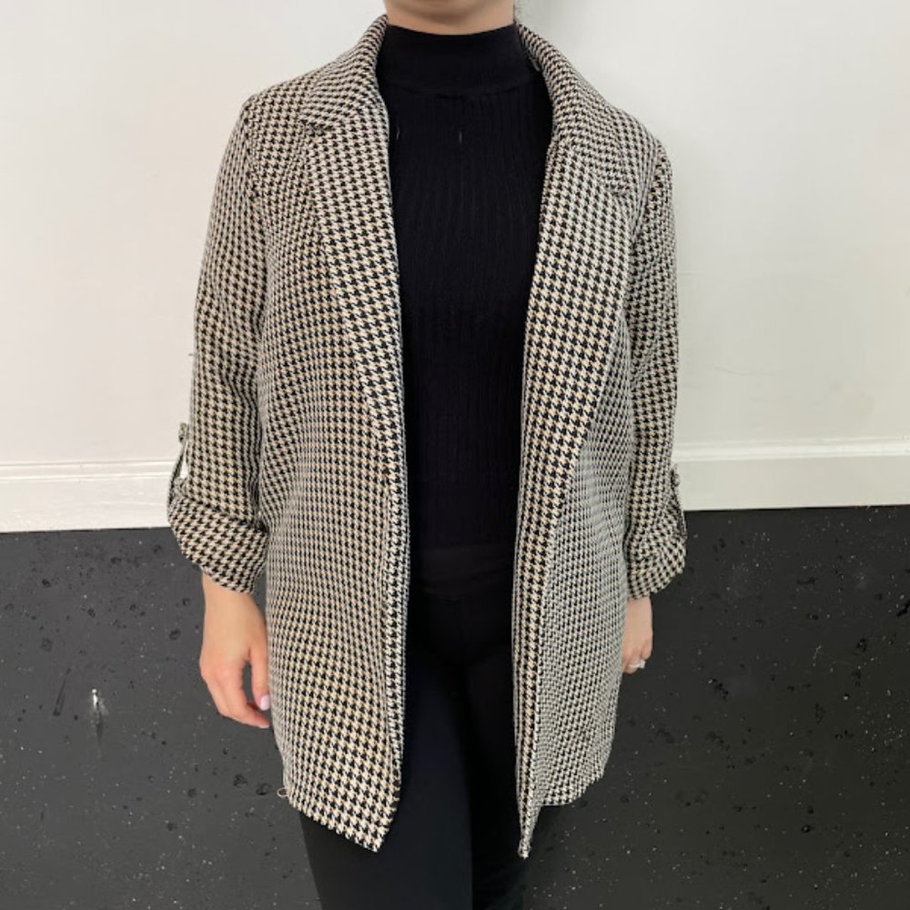 HOUNDSTOOTH OVERSIZED BLAZER | PRIMARK
